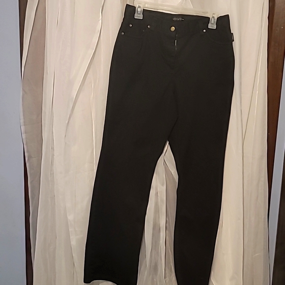 Black Jeans pants size 8 Oleg Cassini Weekend Stretch - Picture 1 of 3
